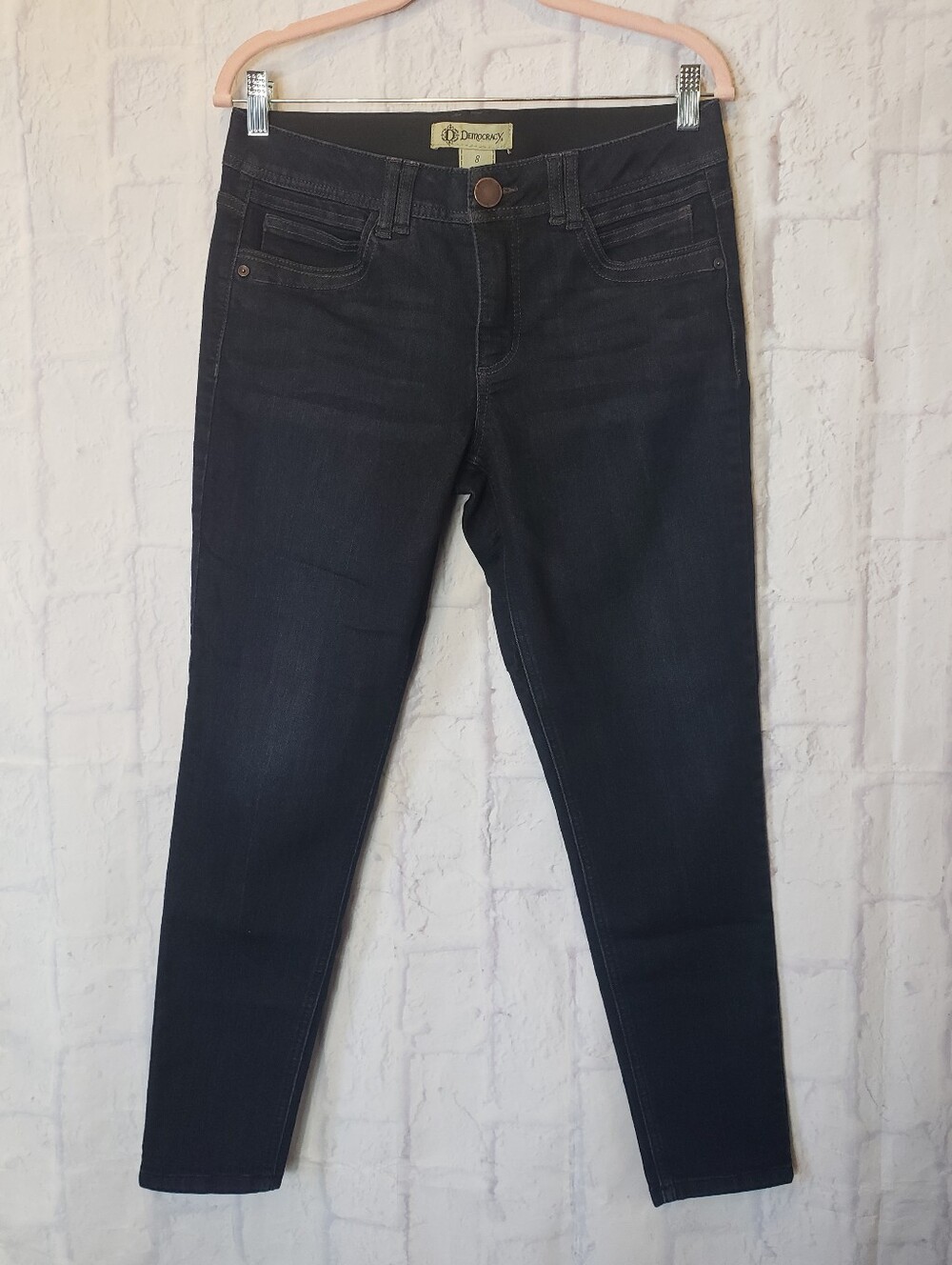 DEMOCRACY AB TECHNOLOGY Dark Wash Ankle Jeans 8